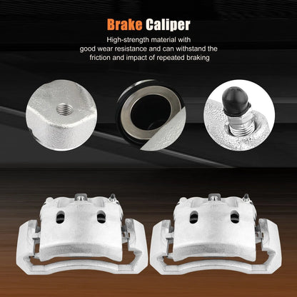 Brake Calipers w/ Bracket Kit Pair for Dodge Ram 1500 2500 3500 (2006–2008)
