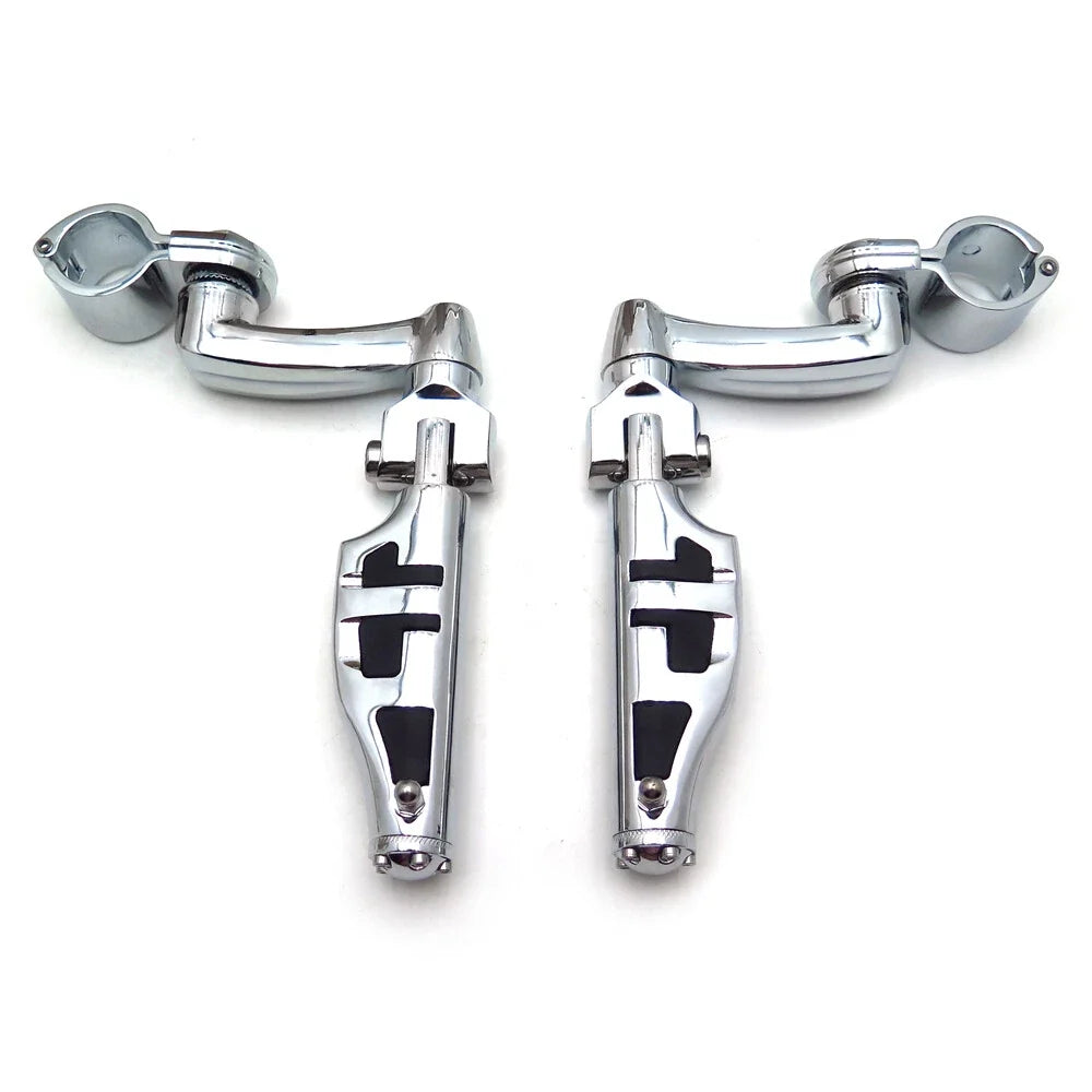 Flat Stiletto Foot Peg 1.25" Arched Clamp for Harley Sportster (T)