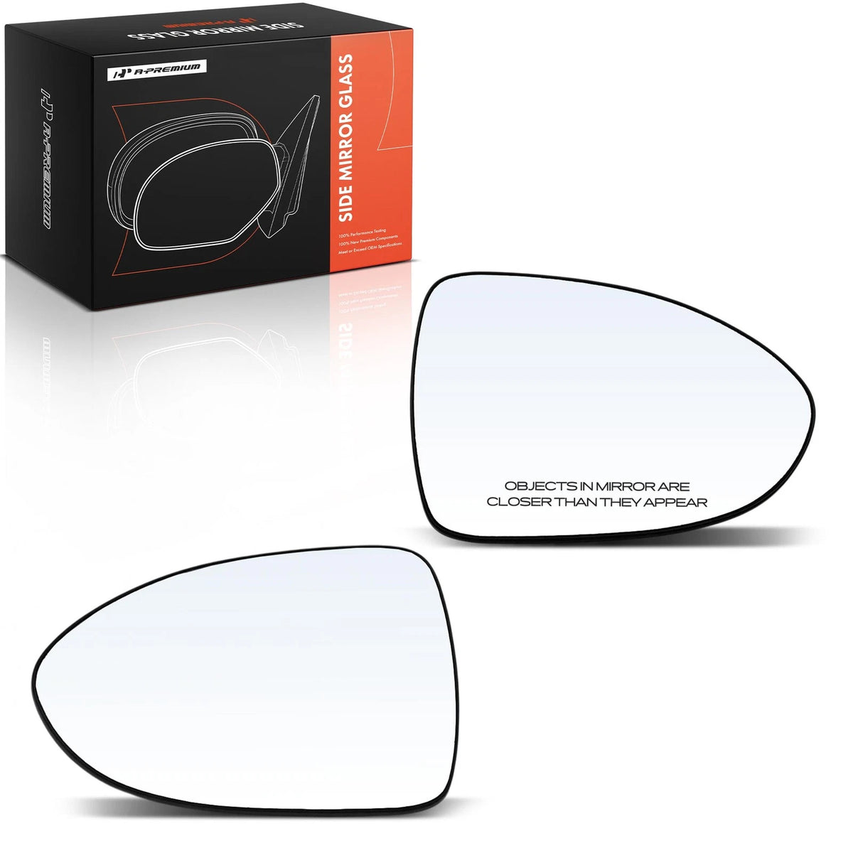 2X Heated Power Mirror Glass for Kia Rio (2012–2017) 876211W050, KI1325111, KI1324111