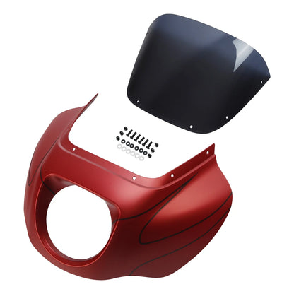 Fairings Windshield Bracket for Harley Softail FXST (2018–2025) Wicked Red Denim