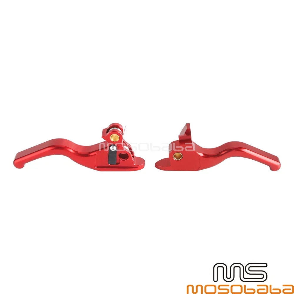 3 Finger 5.3'' Red Brake & Clutch Levers Set for Harley Road Glide (2015-2023)