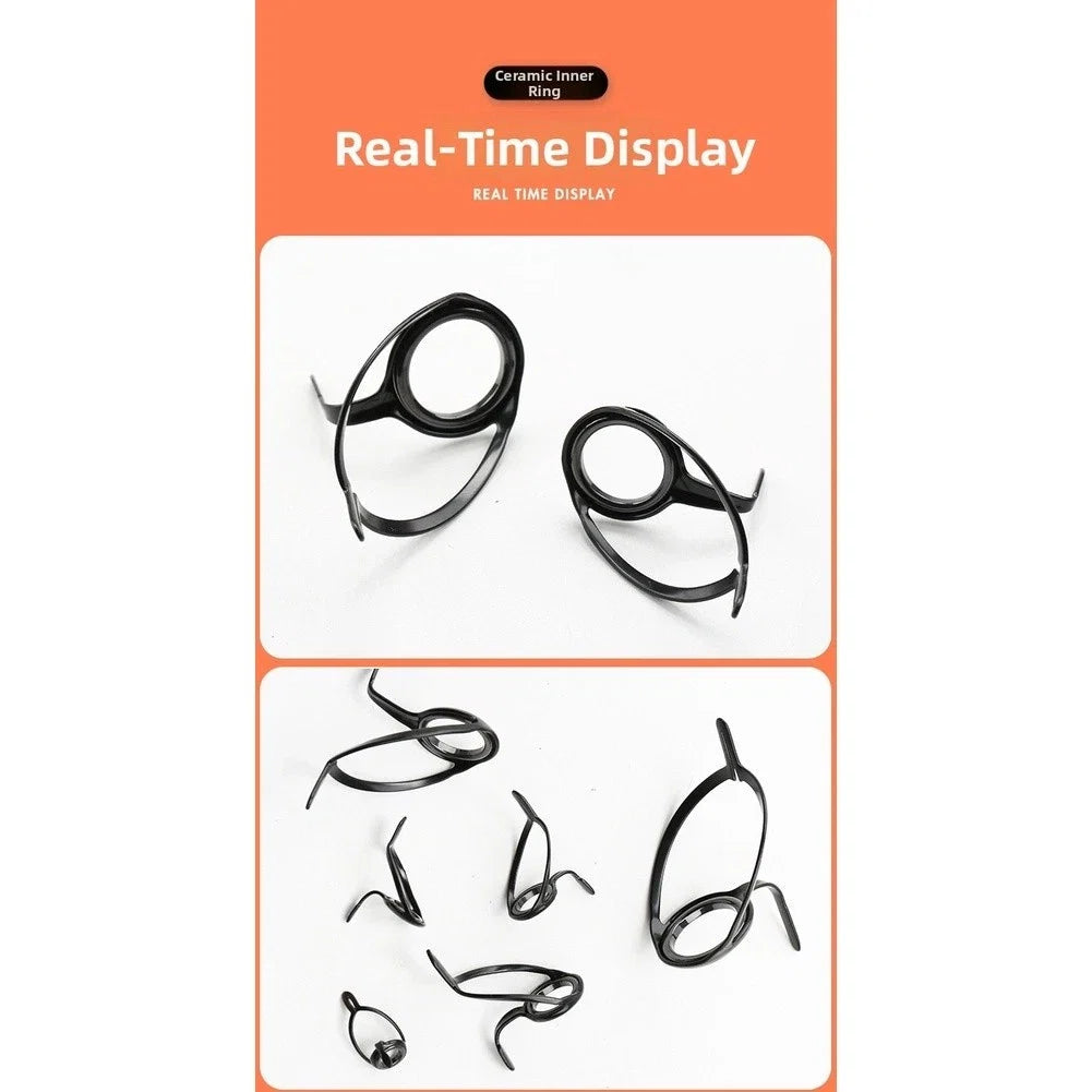 Stainless Steel Double Foot Guide Ring for Fishing Rods (0.65cm, 0.99cm, 2.19cm)