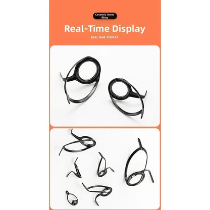 Stainless Steel Double Foot Guide Ring for Fishing Rods (0.65cm, 0.99cm, 2.19cm)