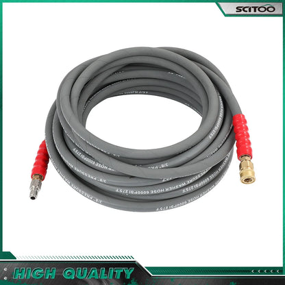 50ft Pressure Washer Hose 3/8" 6000psi for Hot & Cold Water
