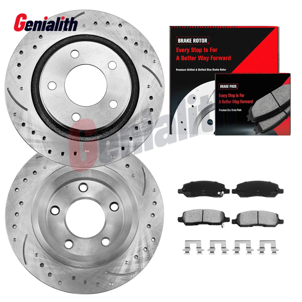 Rear Brake Rotors Ceramic Pads Kit for Buick Lucerne Cadillac DTS (2006–2011)