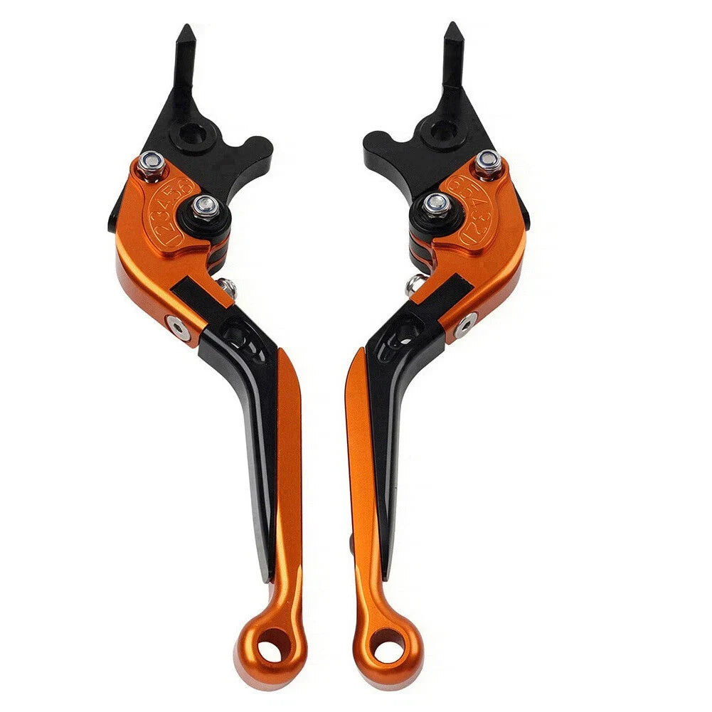 CNC Extendable Brake Clutch Levers for Yamaha XMAX 125/250/300/400 (2015–2022) Orange