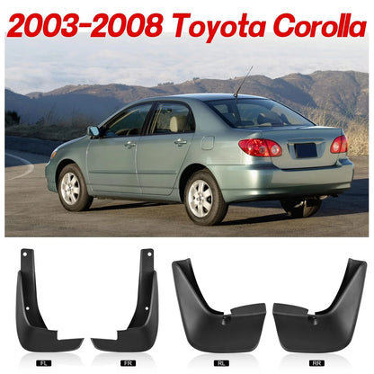 Set of 4 Mud Flaps Splash Guards for Toyota Corolla (2003–2008)