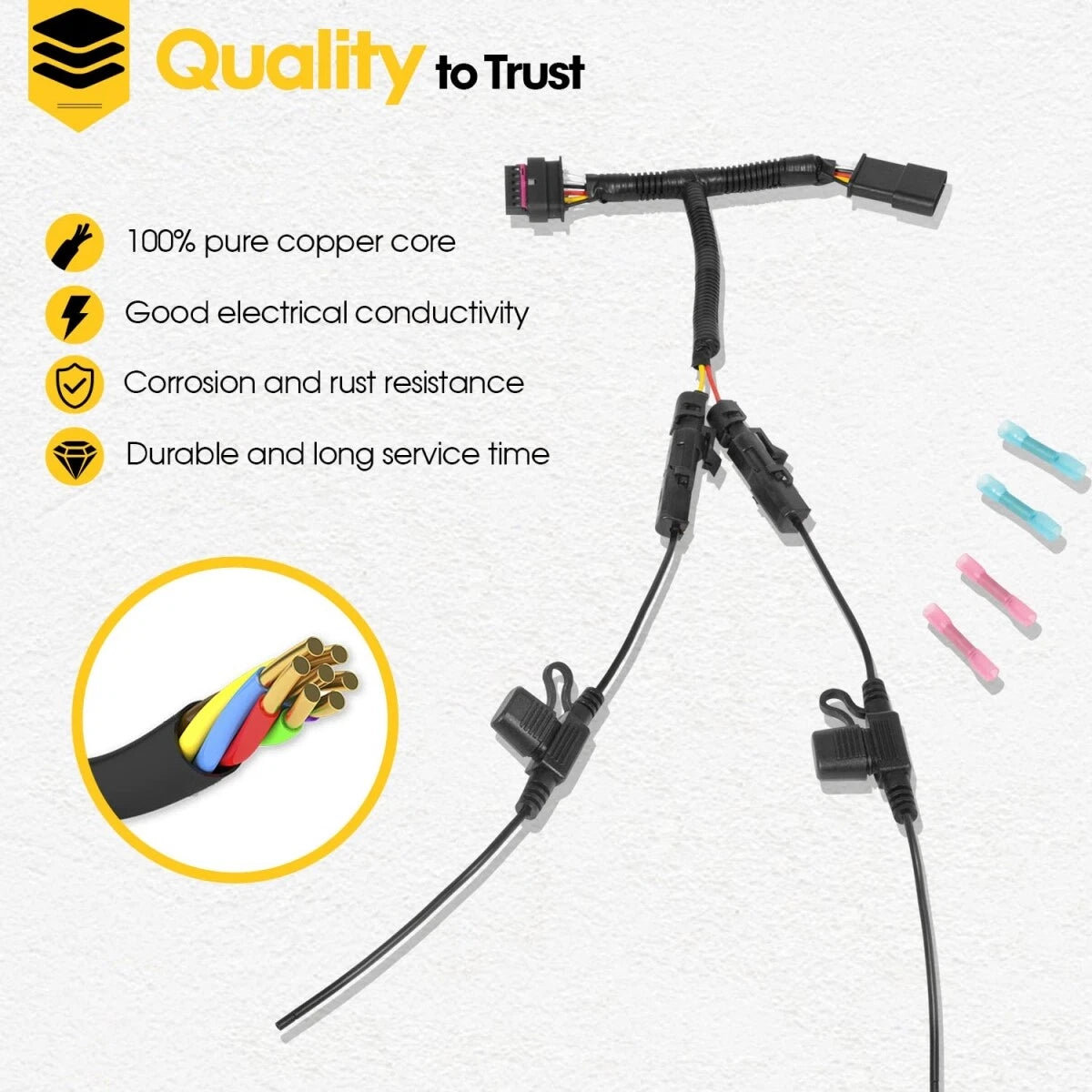Day Running Light DRL Adapter Wiring Harness 97109-0925 for Jeep Wrangler JT JL