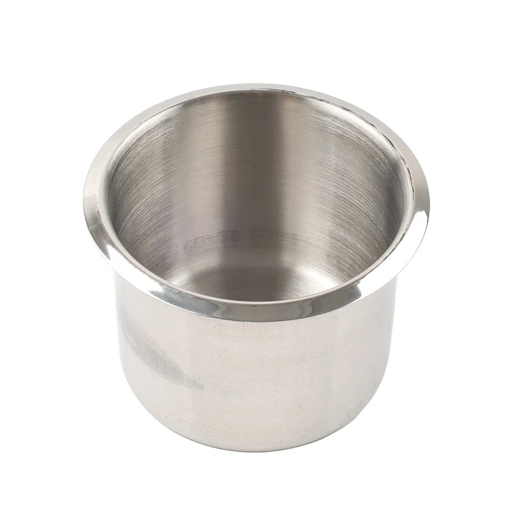 Stainless Steel Drop-in Cup Holder for Universal Applications (Boat, RV, Car, Truck)