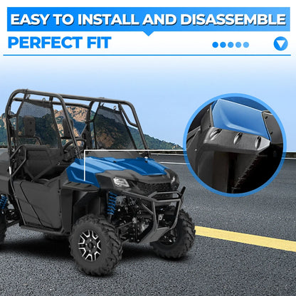 Front Fender Flares Pair for Honda Pioneer 700 (2014–2021) - Black ABS