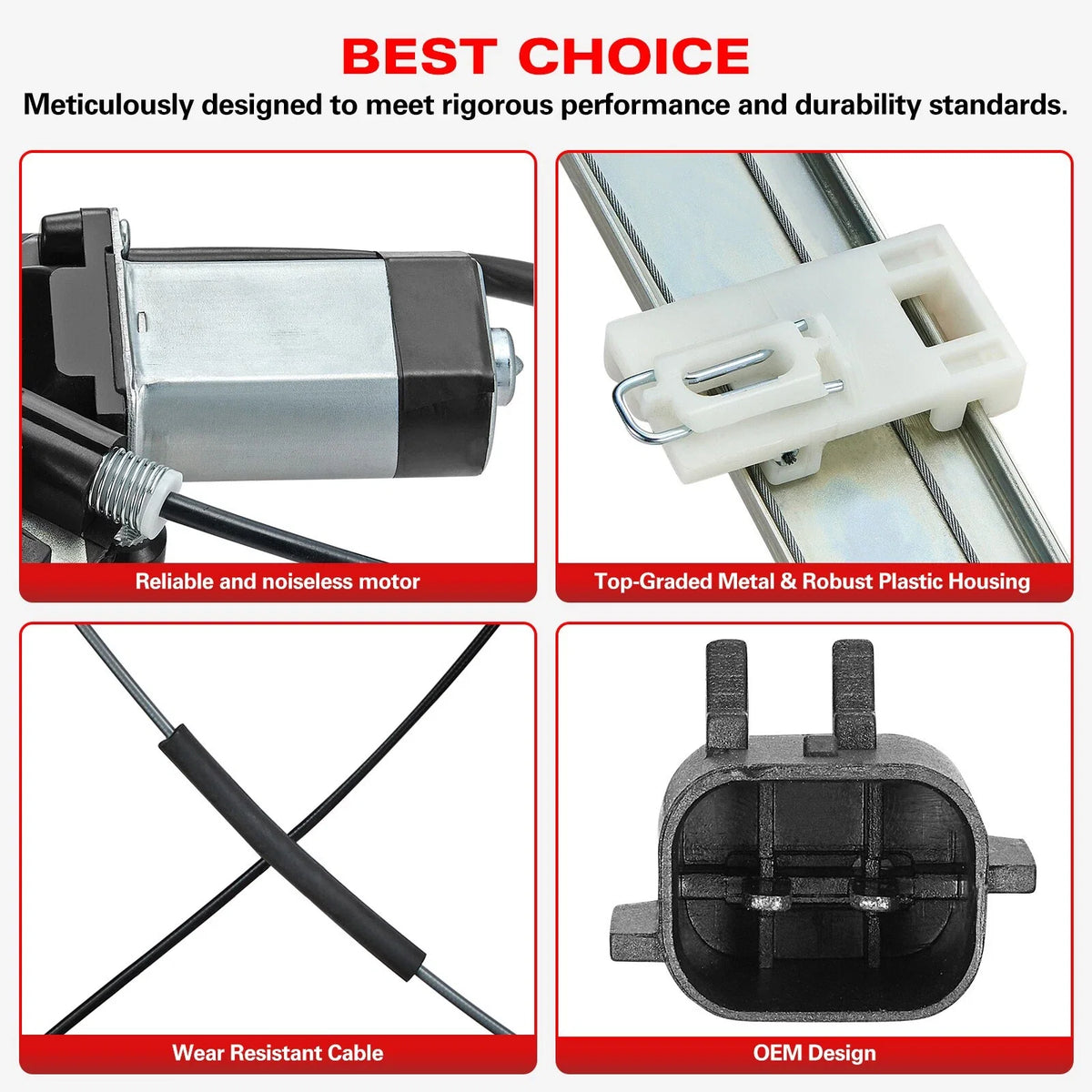 Power Window Regulator with Motor for Jeep Liberty (2002–2007) RH