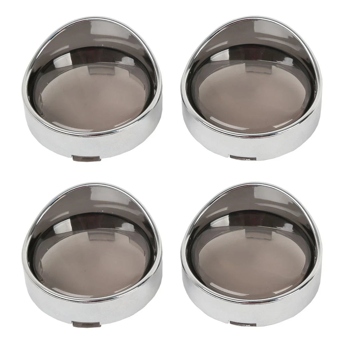 Turn Signal Light Trim Ring Visors Bezels Smoke Lens for Harley Touring Dyna