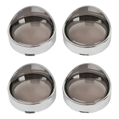 Turn Signal Light Trim Ring Visors Bezels Smoke Lens for Harley Touring Dyna