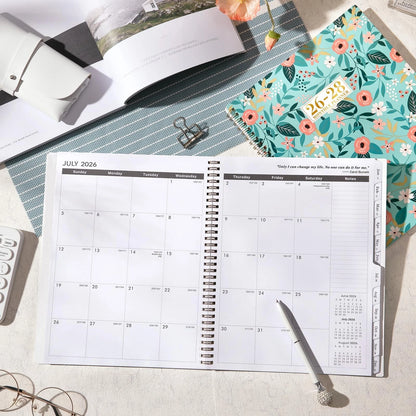 Monthly Planner for 2026-2028 (July 2026 - June 2028) 9" × 11", Green