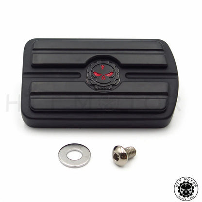 Skull Brake Pedal Pad Cover for Harley Sportster XL, Dyna, Fat Bob, V-Rod (2004–2023)
