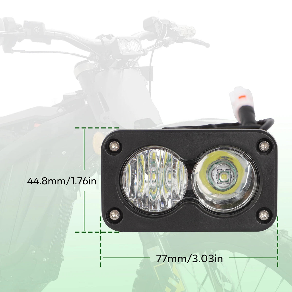 2X Headlight White LED Pod Combo Kit for Sur Ron Light Bee X (2018–2023)