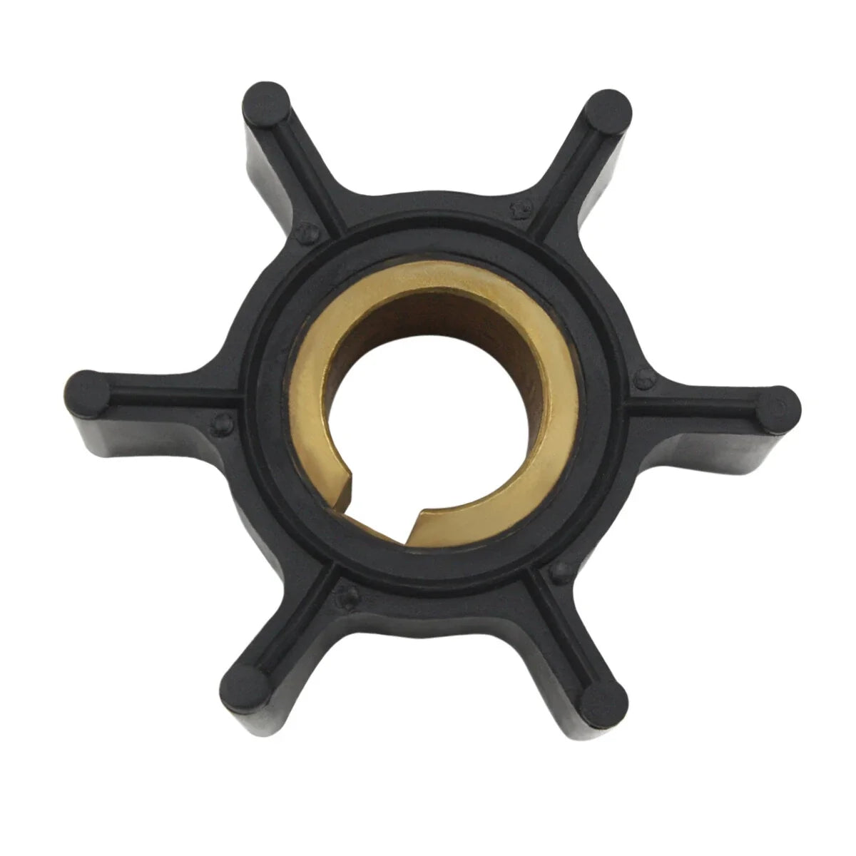 Water Pump Impeller with Key for Johnson Evinrude OMC BRP 2-6HP Outboard (N/A)