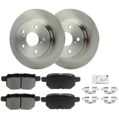 2X Brake Disc and Pad Kits Rear for Scion tC (2011–2016) 18054042, R31567, 12144179