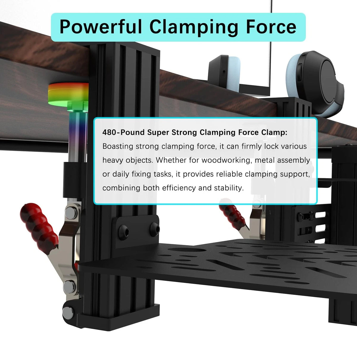 Heavy Duty Clamp for EG STARTS SIM Racing Wheel Stand Desk Mount