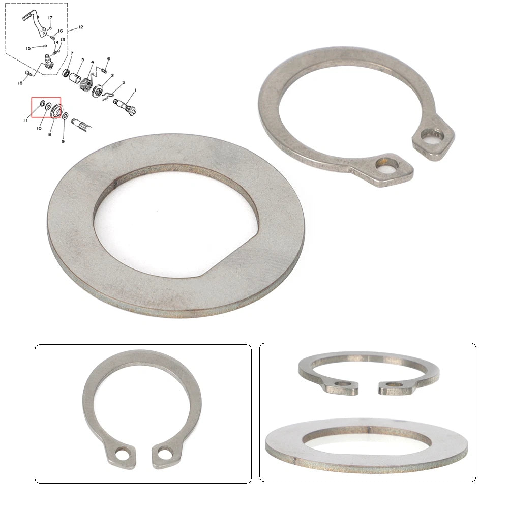 2pcs Circlip Gear C Clip Washer for Yamaha Banshee 350 (1987–2006)
