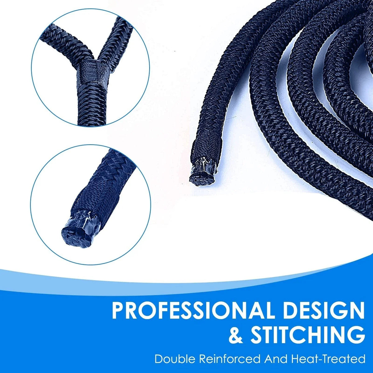 Set of 4 Double Braided Nylon Boat Dock Lines for (20FT)