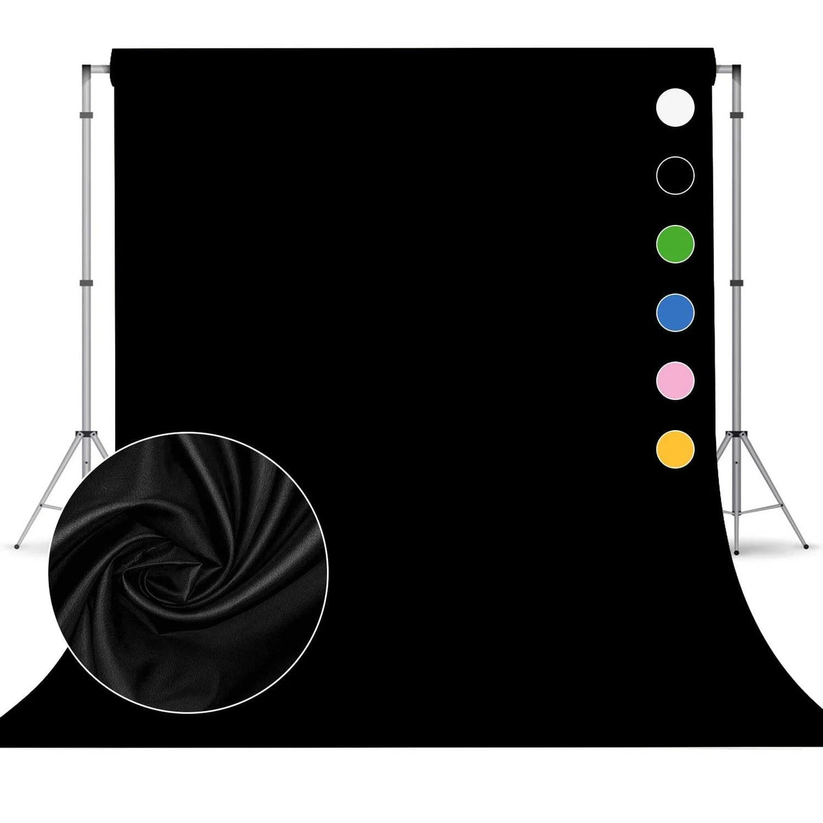 Black Photo Backdrop for Photography 8x10 FT