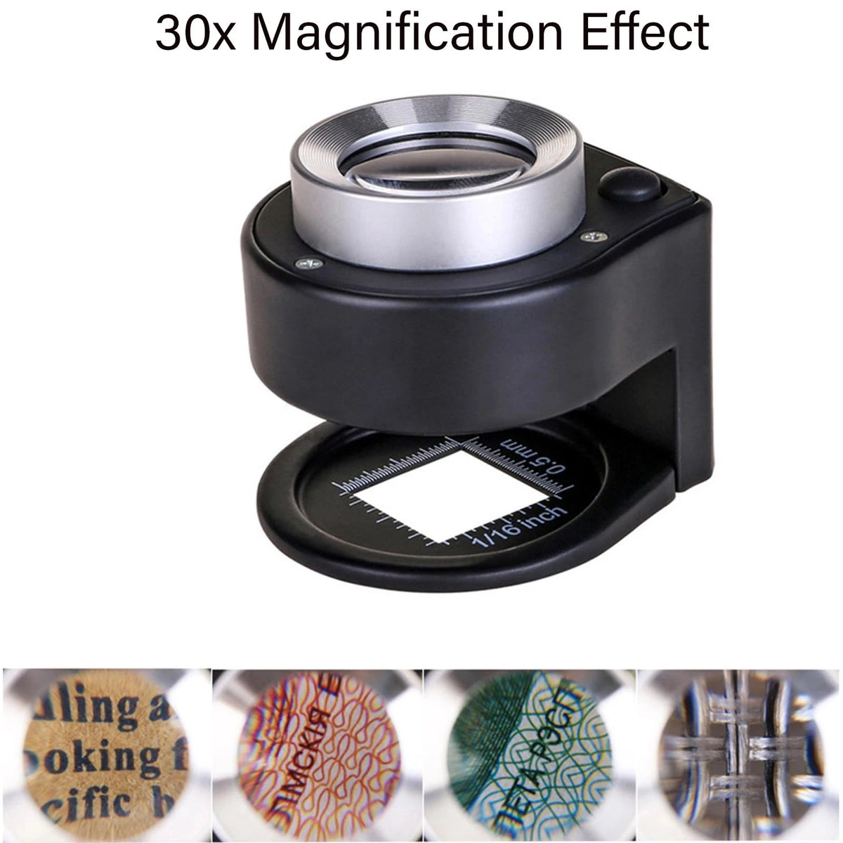 30X Loupe Magnifier with 6 Lights for Coins and Small Objects