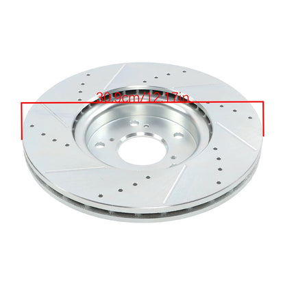 Set of 2 Front Side Drilled Brake Rotors & Pads for Acura TL (2004–2006) BCK67320K