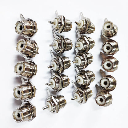 20Pcs SO-239 Female UHF Jack Round Solder Chassis Mount Connector