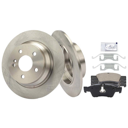 2X Brake Disc and Pad Kits Rear for MB E Class Sedan (2006–2016) - 18099242, D986
