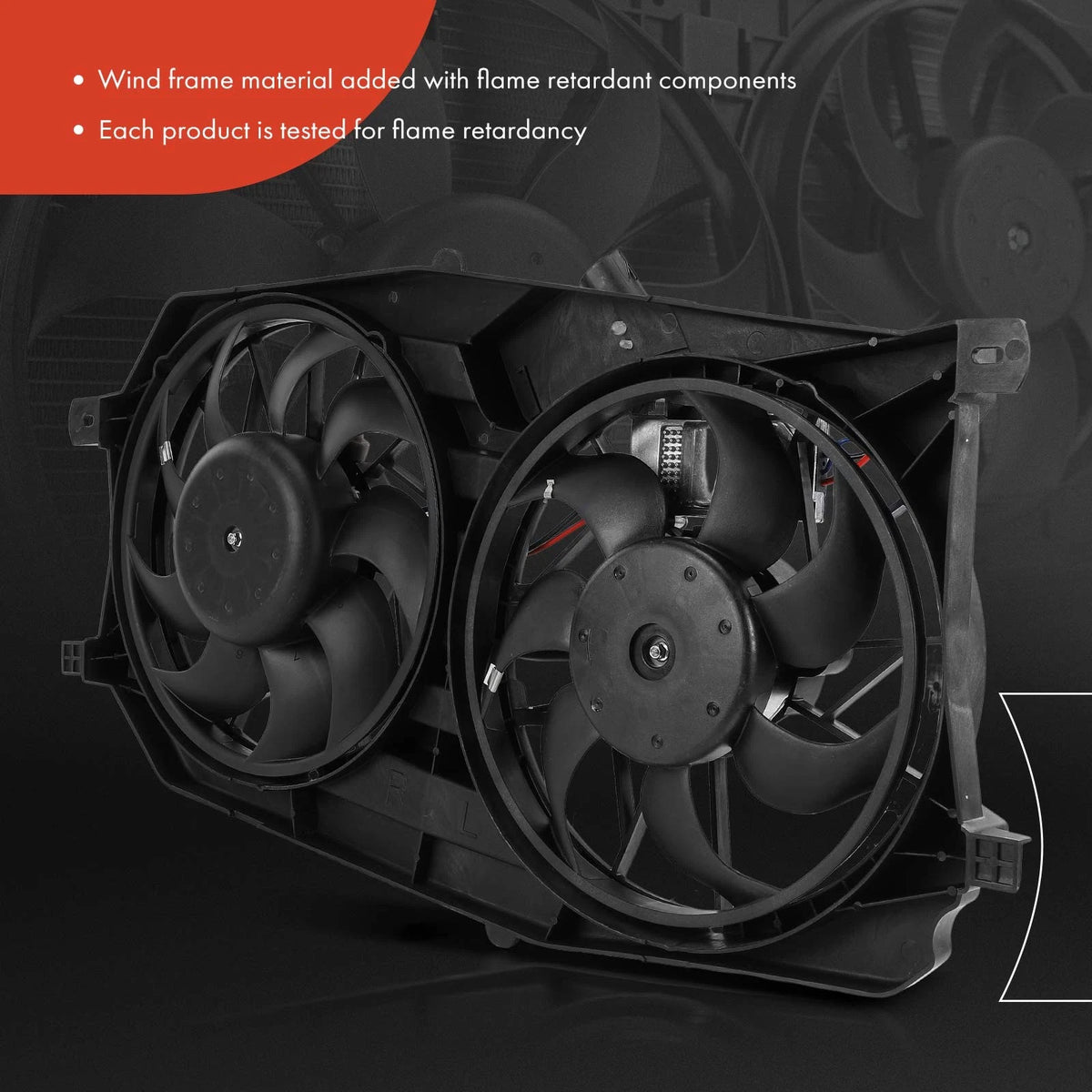 Dual Cooling Fan Assembly with Shroud for Ford Freestyle (2005–2007) 5F9Z8C607BM, FO3115158