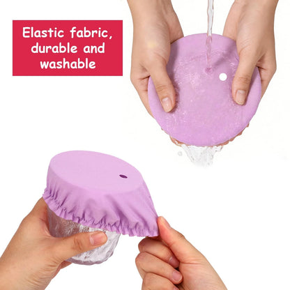 20pcs Reusable Drink Cover Scrunchies for Various Cups (10cm Diameter)