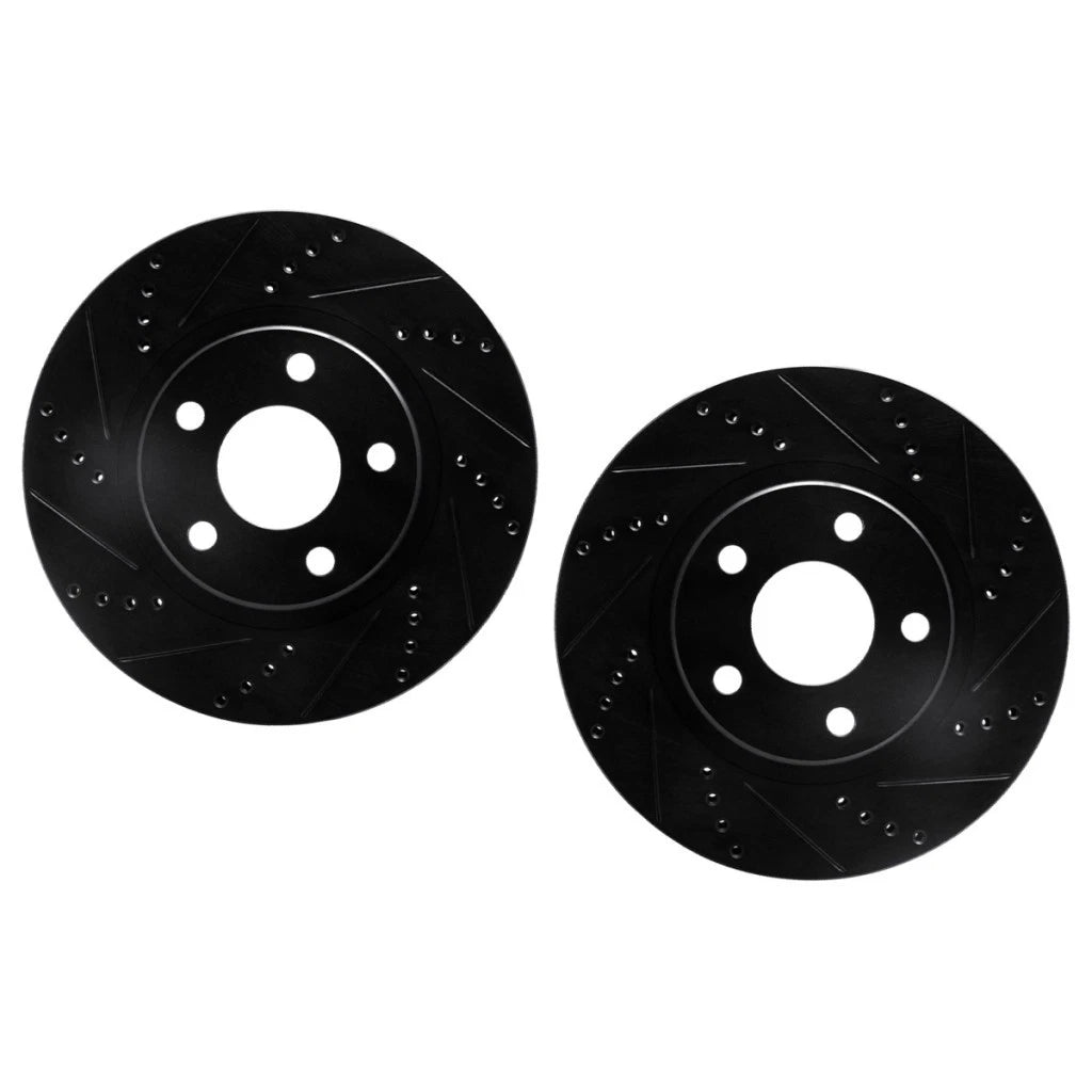 Rotor Set for Oldsmobile Aurora (2001–2003) ALX-PAU-DF-8002-45008-CLA12, Drilled & Slotted
