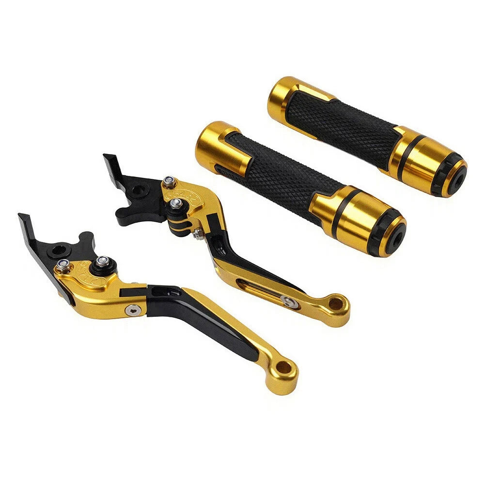 Set of 2 Gold Extendable Brake Clutch Levers for Triumph 765 Speed Triple R
