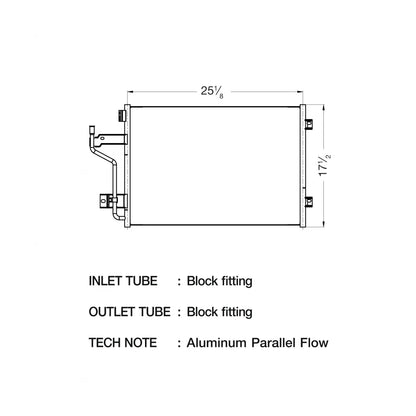 A/C Condenser for Dodge Ram 2500 5.9L (1999–2002) TLX-csf10623-CL360A70