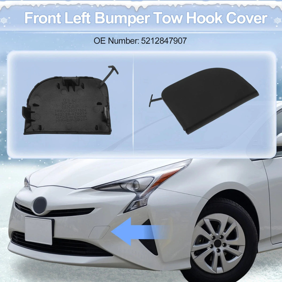 Tow Hook Cover Cap for Toyota Prius (2012–2015) No. 5212847907