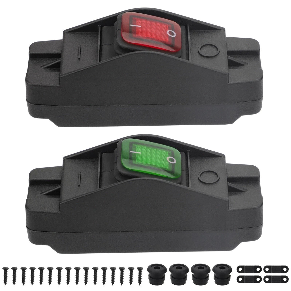 2X Waterproof Inline Switch 16A DC12-24V for Appliance Lamp Cord 14AWG 16AWG