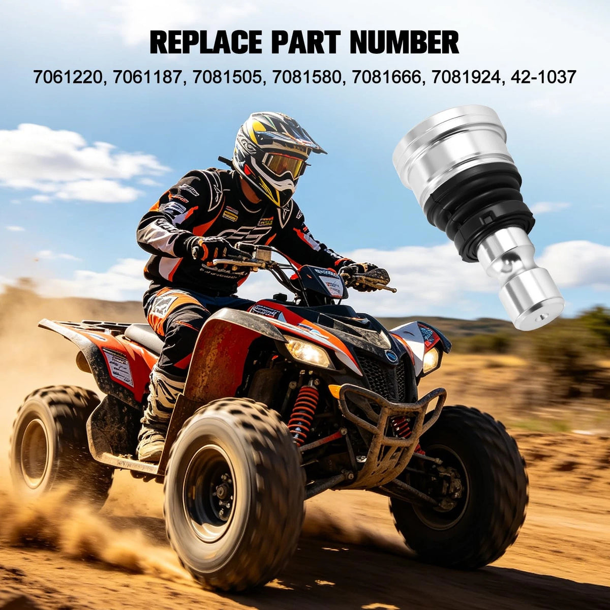 Upper and Lower Front Ball Joint for Polaris RZR 570 800