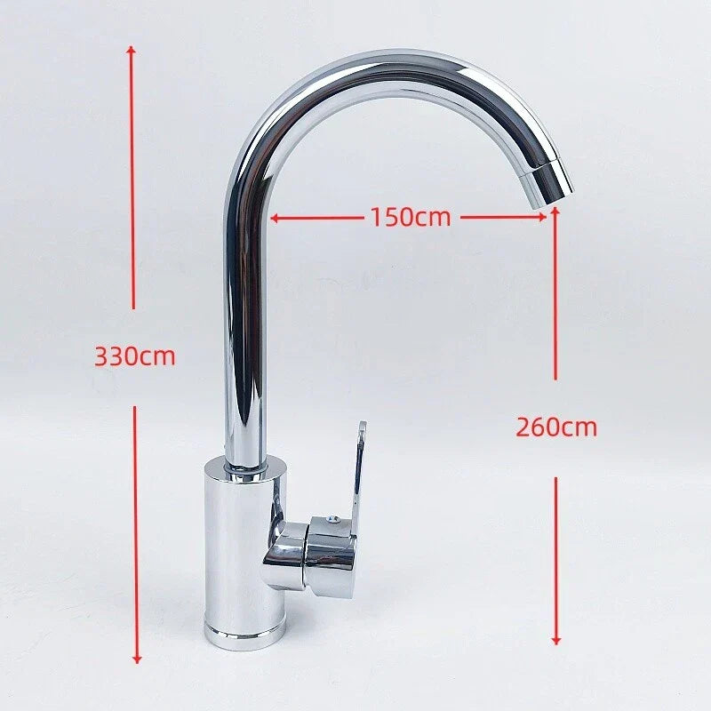 Durable Hot&Cold Stainless Steel Faucet Sink Mixer Sprayer Single-Handle