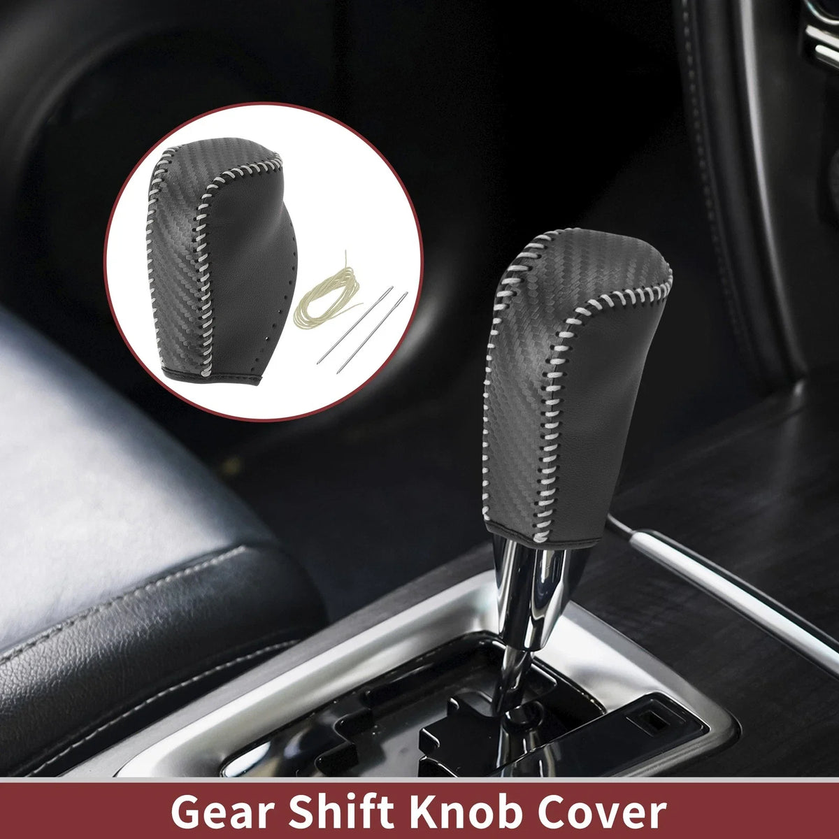 Gear Shift Knob Cover for Toyota Corolla (2014–2018) Beige Faux Leather