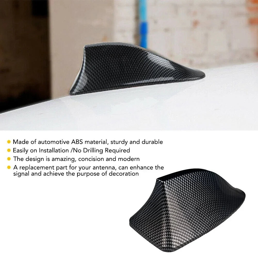 AUXITO Shark Fin Roof Antenna for Car (FM/AM, Carbon Fiber)