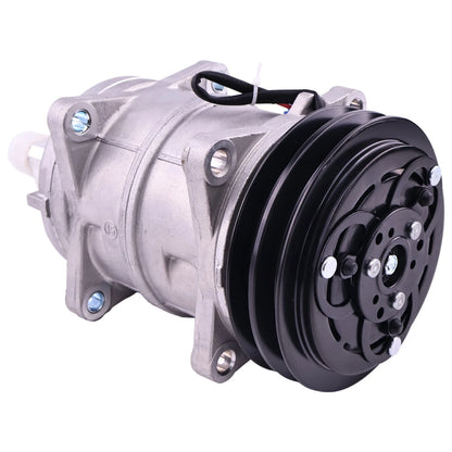 2X 12V A/C Compressor for Bobcat S160 S185 S205 T180 T190 (7023582, 7136676)