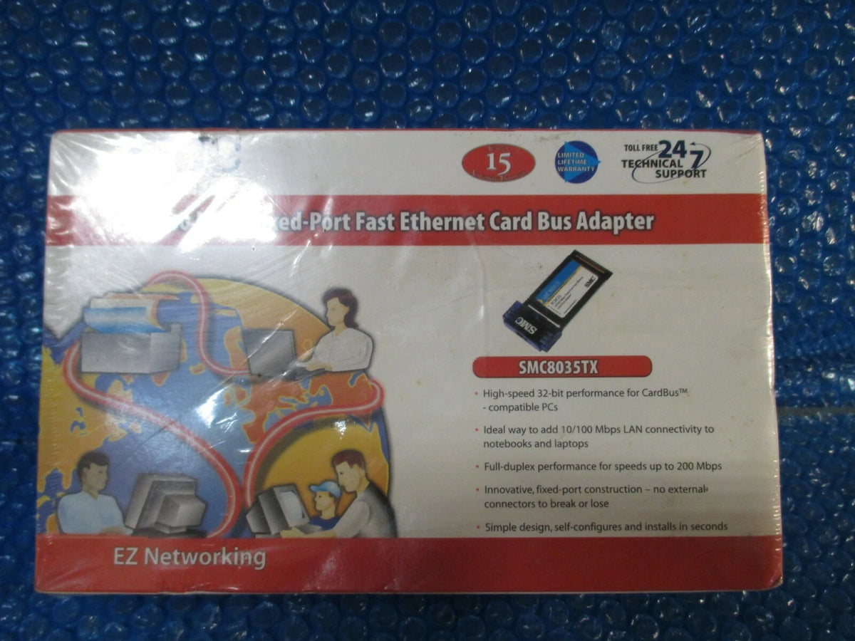 Set of 10 SMC Ez Card 10/100 Mbps Cardbus Adapter SMC8035TX