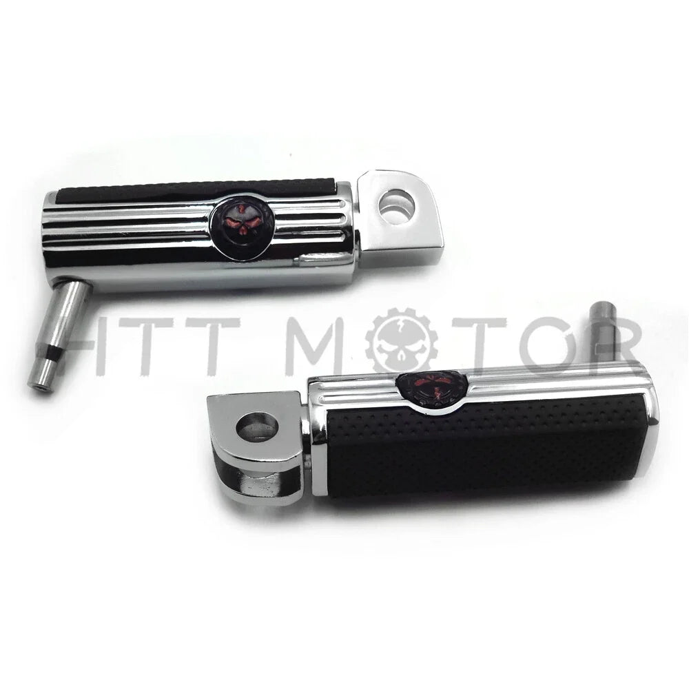 Skull Footrest Footpegs for Kawasaki Vulcan 900 Classic & Suzuki Boulevard M95