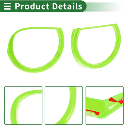 Set of 4 Headlight Trim Bezels for Dodge Challenger (2015–2024) ABS Light Green