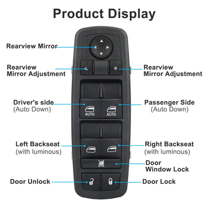 Master Power Window Switch LH for Dodge Ram 1500 2500 3500 (2009–2012)