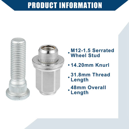 Set of 1 Wheel Lug Stud Bolt No. 90942-01058 for Toyota Lexus Scion 