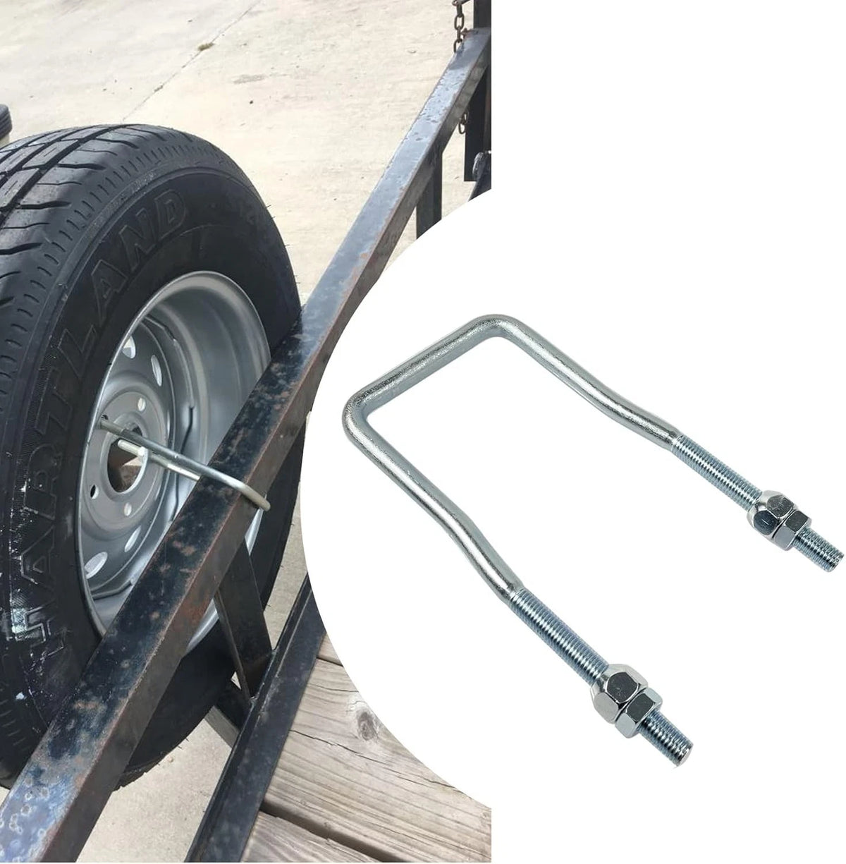 Spare Tire Mount for Boat Trailer (12 Inch)