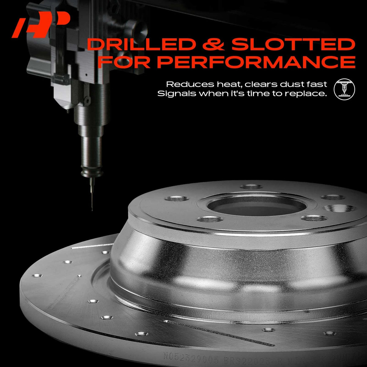 Set of 2 Rear Drilled Brake Rotors for Nissan Titan (2004–2015) - 980198PER, S-31329