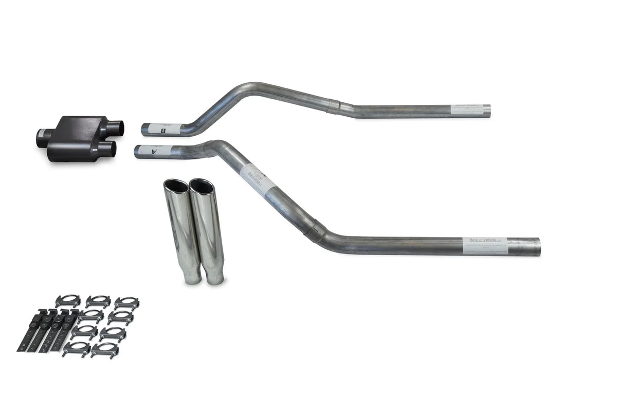 Dual Exhaust Kit for Chevy Blazer (1995–1999) - 2.5" with Muffler & Tips